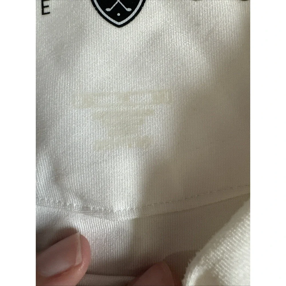 Vintage Nike Golf Dri-FIT UV Mock Neck Shirt Men's Off White Short Sleeve XL